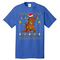 Funny Sea Otter Lover Xmas Santa Sea Otter Ugly Christmas Gift Tall T-Shirt