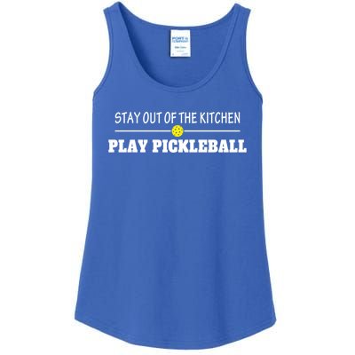 Funny Stay Out Of The Kitchen Play Pickleball Gift Ladies Essential Tank