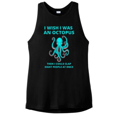 Funny Sarcastic Octopus Gift Ladies PosiCharge Tri-Blend Wicking Tank