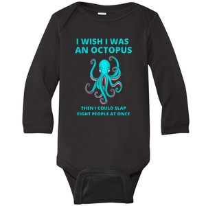 Funny Sarcastic Octopus Gift Baby Long Sleeve Bodysuit