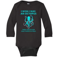 Funny Sarcastic Octopus Gift Baby Long Sleeve Bodysuit