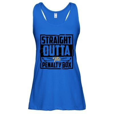 Funny Straight Outta The Penalty Box Cool Hockey Player Gift Ladies Essential Flowy Tank