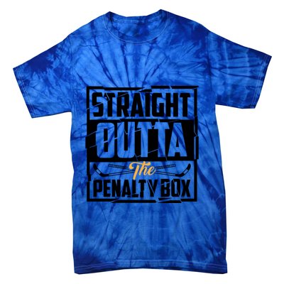 Funny Straight Outta The Penalty Box Cool Hockey Player Gift Tie-Dye T-Shirt