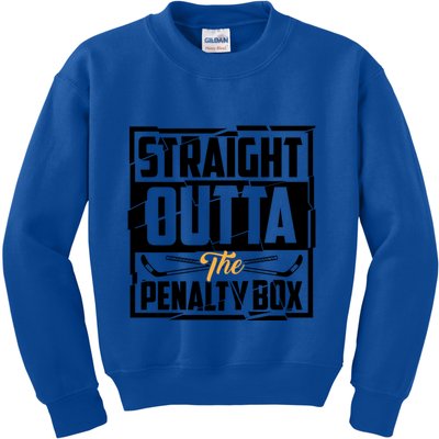 Funny Straight Outta The Penalty Box Cool Hockey Player Gift Kids Sweatshirt