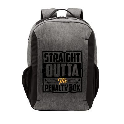 Funny Straight Outta The Penalty Box Cool Hockey Player Gift Vector Backpack