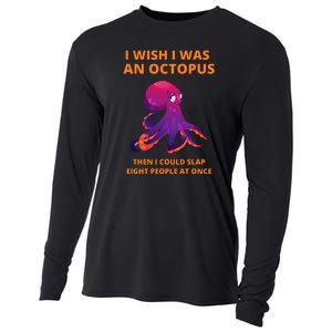 Funny Sarcastic Octopus Gift Cooling Performance Long Sleeve Crew