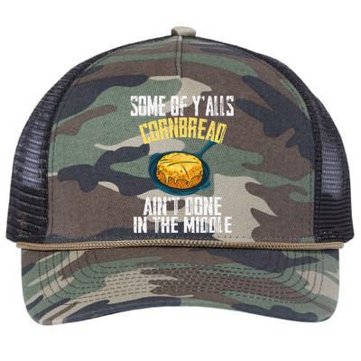 Funny Some Of YAlls Cornbread AinT Done In The Middle Retro Rope Trucker Hat Cap