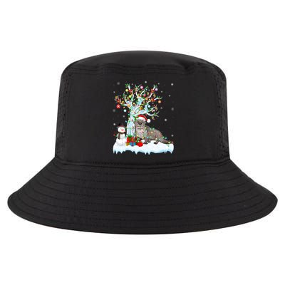 Funny Sea Otter Xmas Tree Lighting Santa Sea Otter Christmas Great Gift Cool Comfort Performance Bucket Hat