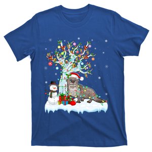 Funny Sea Otter Xmas Tree Lighting Santa Sea Otter Christmas Great Gift T-Shirt