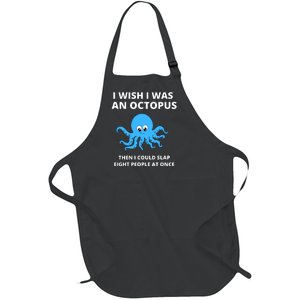 Funny Sarcastic Octopus Gift Full-Length Apron With Pockets