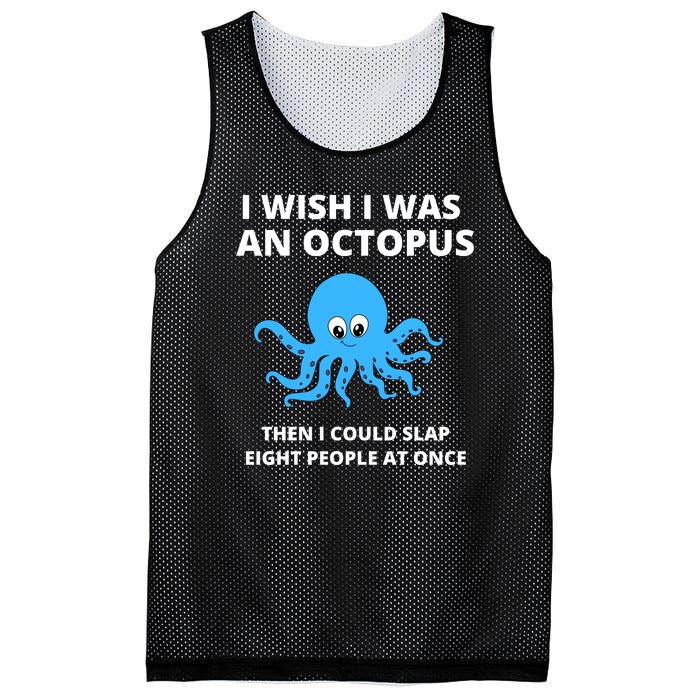 Funny Sarcastic Octopus Gift Mesh Reversible Basketball Jersey Tank