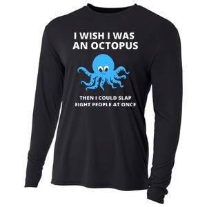 Funny Sarcastic Octopus Gift Cooling Performance Long Sleeve Crew