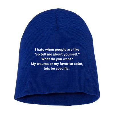 Funny Social Or Antisocial Dating Saying Meaningful Gift Short Acrylic Beanie