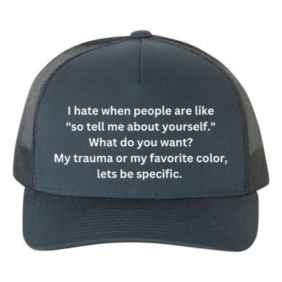 Funny Social Or Antisocial Dating Saying Meaningful Gift Yupoong Adult 5-Panel Trucker Hat