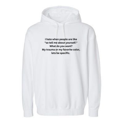 Funny Social Or Antisocial Dating Saying Meaningful Gift Garment-Dyed Fleece Hoodie