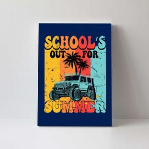 Funny School's Out For Summer Teacher Summer Vacation Groovy Canvas