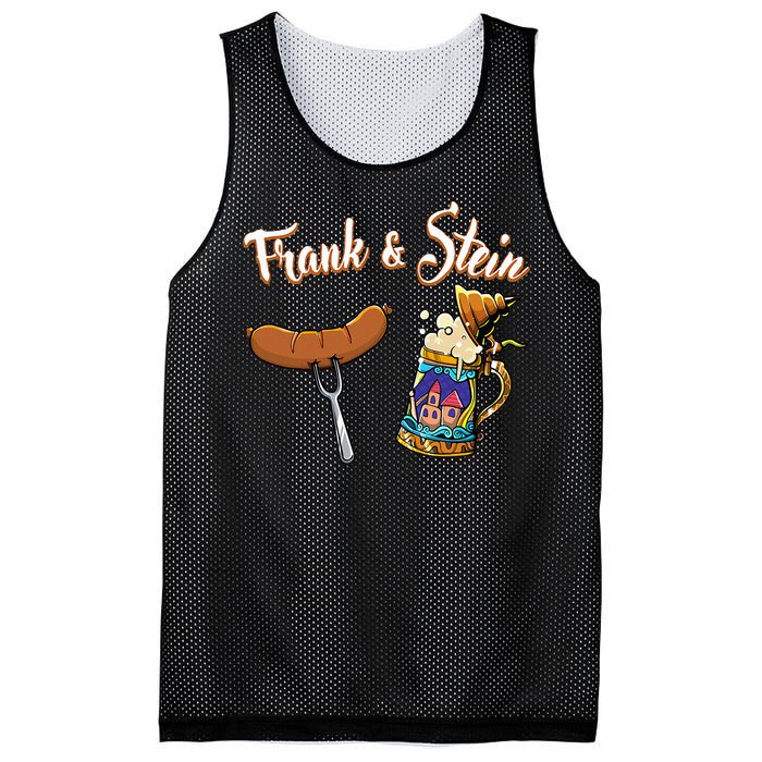 Frank & Stein Oktoberfest Funny Bratwurst Beer German Food Mesh Reversible Basketball Jersey Tank