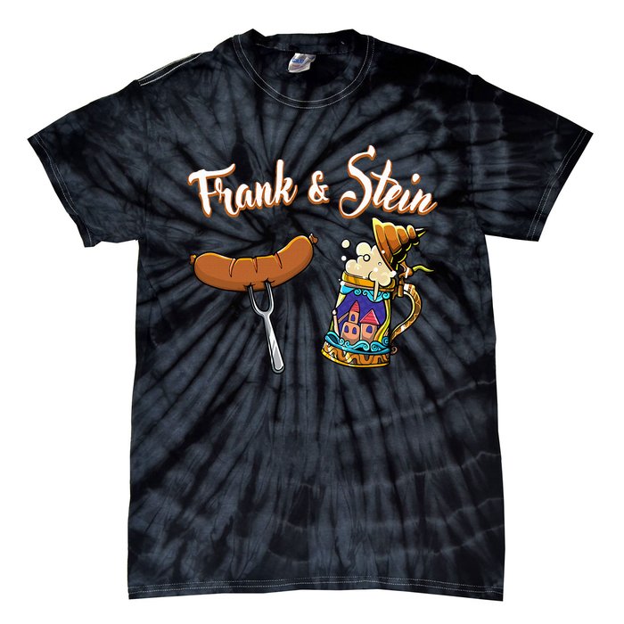 Frank & Stein Oktoberfest Funny Bratwurst Beer German Food Tie-Dye T-Shirt