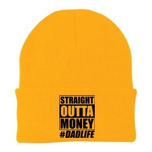 Funny Straight Outta Money #Dad Life Happy Fathers Day Knit Cap Winter Beanie