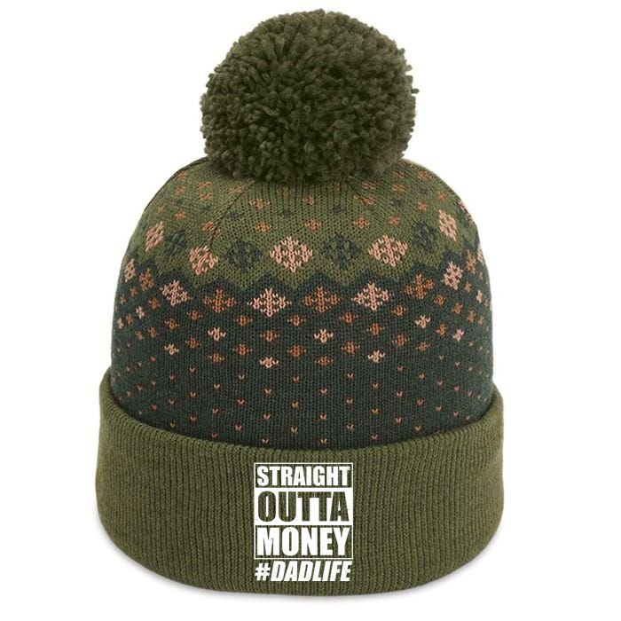 Funny Straight Outta Money #Dad Life Happy Fathers Day The Baniff Cuffed Pom Beanie