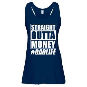 Funny Straight Outta Money #Dad Life Happy Fathers Day Ladies Essential Flowy Tank