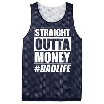 Funny Straight Outta Money #Dad Life Happy Fathers Day Mesh Reversible Basketball Jersey Tank