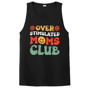 Funny Saying Overstimulated Moms Club Groovy PosiCharge Competitor Tank