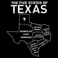 Five States Of Texas Funny Maps Of Dallas Houston Austin Bag