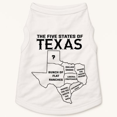 Five States Of Texas Funny Maps Of Dallas Houston Austin Doggie Tank