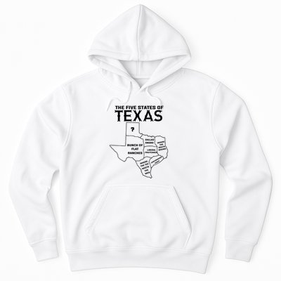 Five States Of Texas Funny Maps Of Dallas Houston Austin Hoodie