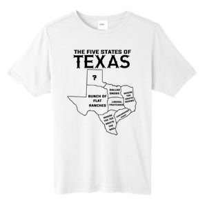 Five States Of Texas Funny Maps Of Dallas Houston Austin Tall Fusion ChromaSoft Performance T-Shirt