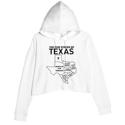 Five States Of Texas Funny Maps Of Dallas Houston Austin Crop Fleece Hoodie