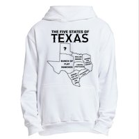 Five States Of Texas Funny Maps Of Dallas Houston Austin Urban Pullover Hoodie