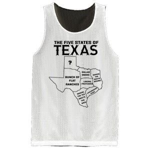 Five States Of Texas Funny Maps Of Dallas Houston Austin Mesh Reversible Basketball Jersey Tank