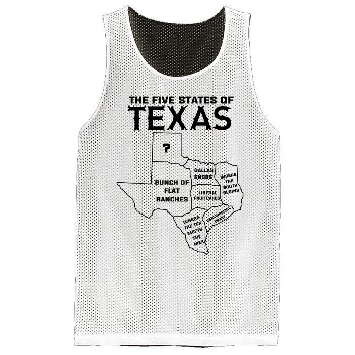 Five States Of Texas Funny Maps Of Dallas Houston Austin Mesh Reversible Basketball Jersey Tank