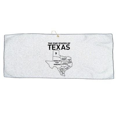 Five States Of Texas Funny Maps Of Dallas Houston Austin Large Microfiber Waffle Golf Towel