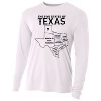 Five States Of Texas Funny Maps Of Dallas Houston Austin Cooling Performance Long Sleeve Crew