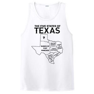 Five States Of Texas Funny Maps Of Dallas Houston Austin PosiCharge Competitor Tank