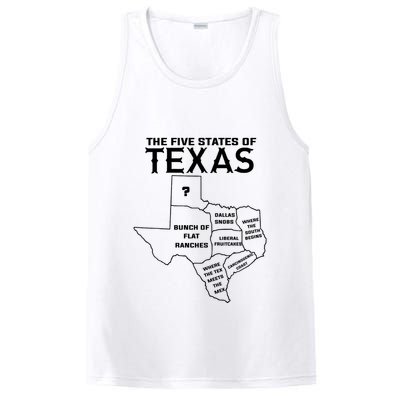 Five States Of Texas Funny Maps Of Dallas Houston Austin PosiCharge Competitor Tank