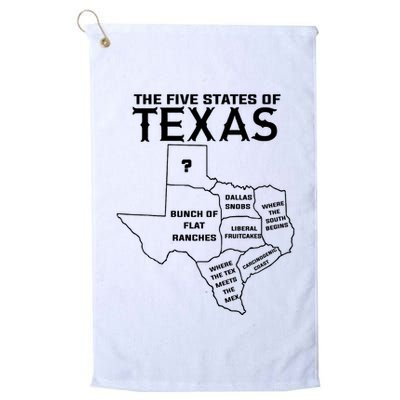 Five States Of Texas Funny Maps Of Dallas Houston Austin Golf Towel