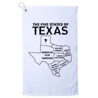 Five States Of Texas Funny Maps Of Dallas Houston Austin Golf Towel