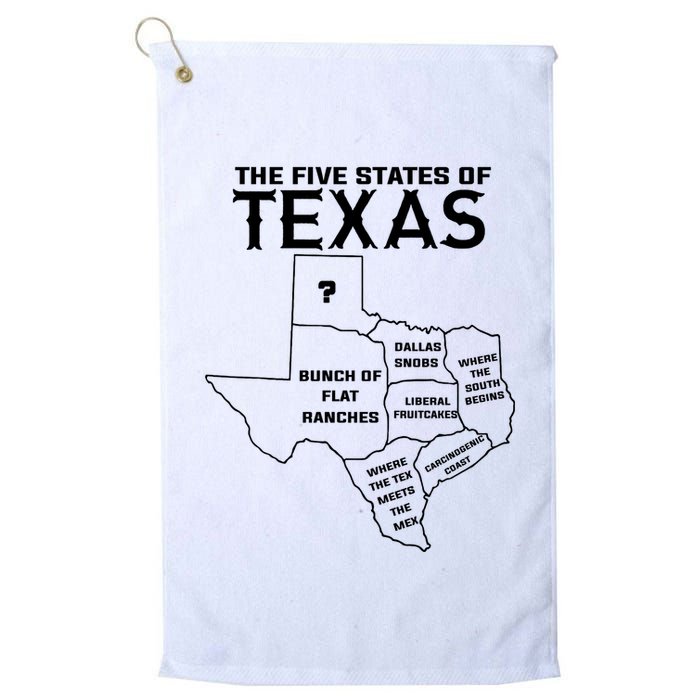 Five States Of Texas Funny Maps Of Dallas Houston Austin Golf Towel