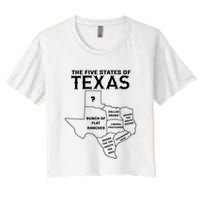 Five States Of Texas Funny Maps Of Dallas Houston Austin Crop Top