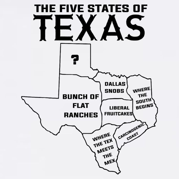 Five States Of Texas Funny Maps Of Dallas Houston Austin Crop Top