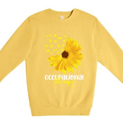 Funny Sunflower Occupational Therapy Month Ot Therapist Gift Premium Crewneck Sweatshirt