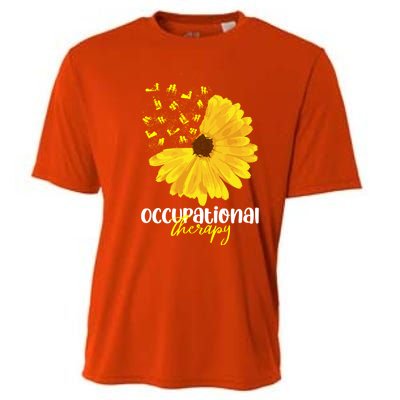 Funny Sunflower Occupational Therapy Month Ot Therapist Gift Cooling Performance Crew T-Shirt