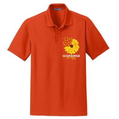 Funny Sunflower Occupational Therapy Month Ot Therapist Gift Dry Zone Grid Polo