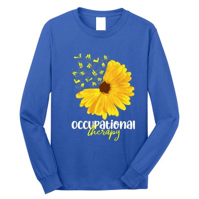 Funny Sunflower Occupational Therapy Month Ot Therapist Gift Long Sleeve Shirt