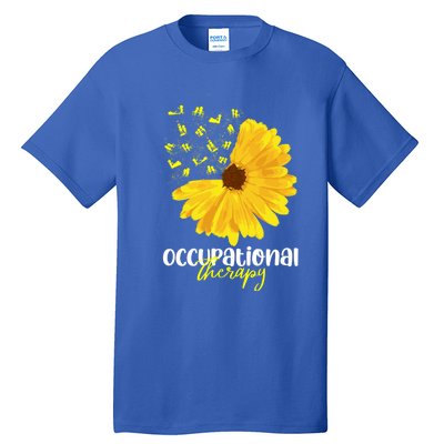 Funny Sunflower Occupational Therapy Month Ot Therapist Gift Tall T-Shirt