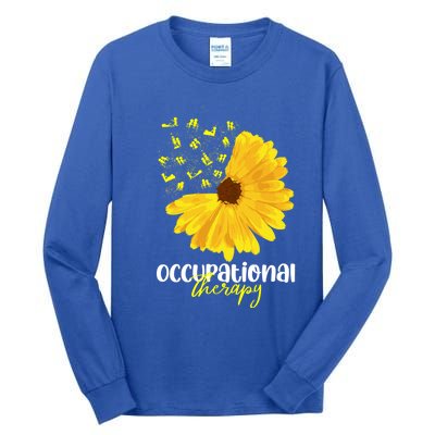 Funny Sunflower Occupational Therapy Month Ot Therapist Gift Tall Long Sleeve T-Shirt